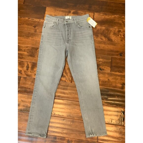 AGOLDE Nico High Rise Slim Gray Denim Jeans, Size 27 - Picture 2 of 5